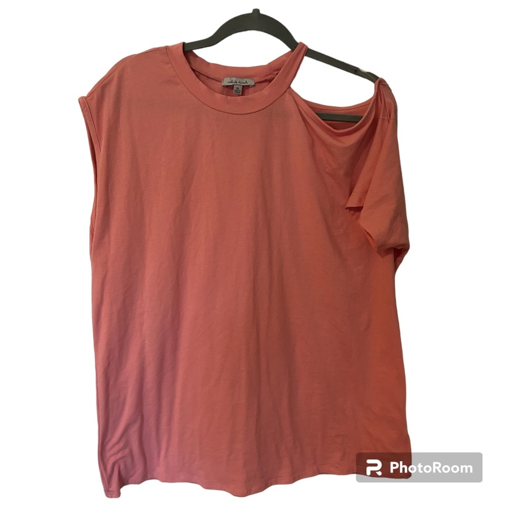 White Birch Single Cold Shoulder Mauve T Sz XL